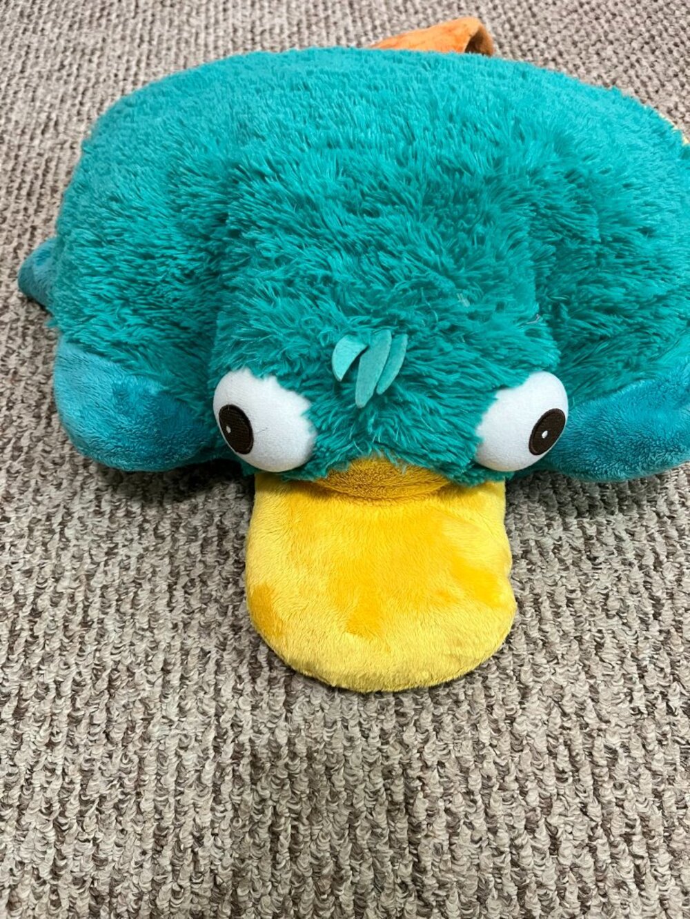 Disney Perry the Platypus Pillow Pet Phineas And Ferb teal yellow